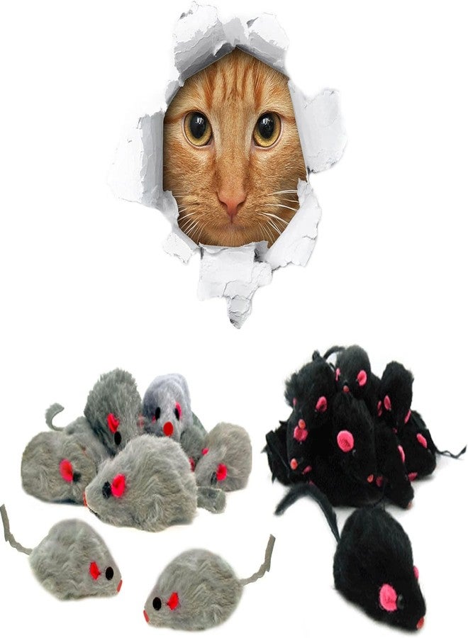 Labriciyon 5 Pcs Gray Fur Rattle Mouse Cat Toy Mice Animal Toy Pet Supplies Furry Play Combo - Cat Toy Mix - Image 5